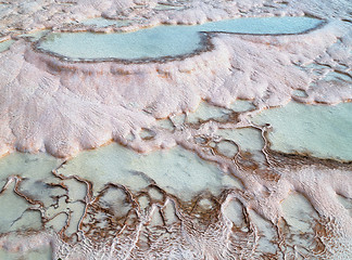 Image showing abstract in pamukkale   travertine water