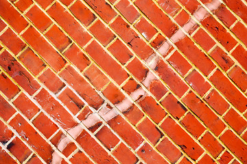 Image showing in london   the         texture of a ancien wall and ruined bric