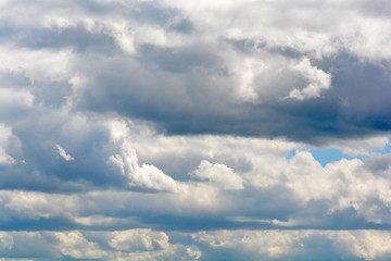 Image showing blue sky with cloud closeup