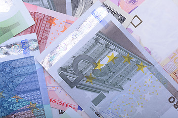 Image showing European banknotes, Euro currency from Europe, Euros.