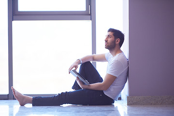 Image showing student working on tablet