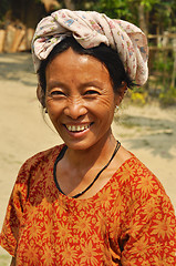 Image showing Smiling woman in Nagaland, India