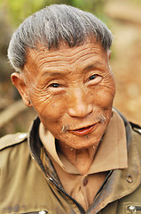 Image showing Elderly Indian man in Nagaland, India