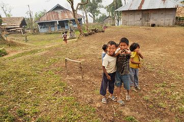 Image showing Playful kids in Nagaland, India