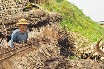 Image showing Older man working in Nagaland, India