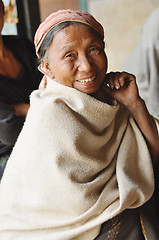 Image showing Happy old woman in Nagaland, India