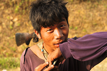 Image showing Young man in Nagaland, India