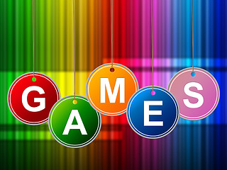 Image showing Games Play Means Gamer Leisure And Entertainment