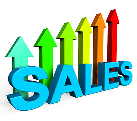 Image showing Sales Increasing Indicates Progress Report And Data