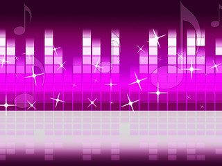 Image showing Pink Music Background Means Singing Jazz And Piece\r