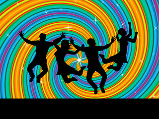 Image showing Joy Swirl Represents Happiness Joyful And Youngsters