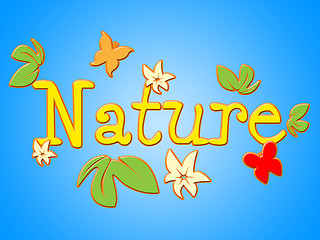 Image showing Nature Sign Shows Florals Environment And Outdoors