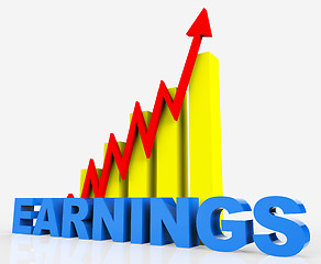 Image showing Increase Earnings Means Progress Report And Diagram