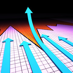 Image showing Success Graph Means Progress Report And Analysis