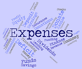 Image showing Expenses Word Shows Expenditure Accounting And Business