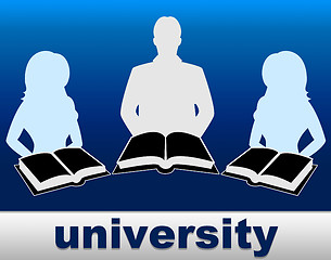 Image showing University Books Means Education Studying And Learn