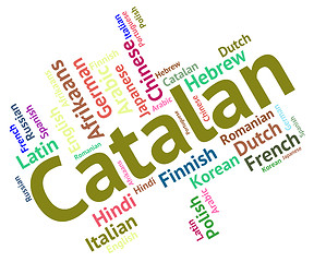 Image showing Catalan Language Represents Word Translator And International