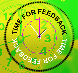 Image showing Time For Feedback Indicates Evaluation Satisfaction And Response