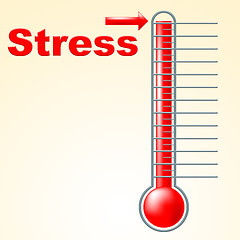 Image showing Thermometer Stress Means Tension Celsius And Thermostat