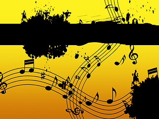 Image showing Music Background Means Black Line Classical And Harmony\r