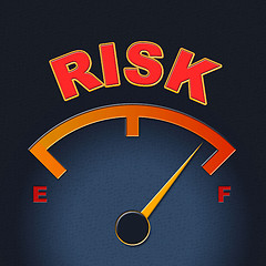 Image showing Risk Gauge Shows Display Caution And Failure