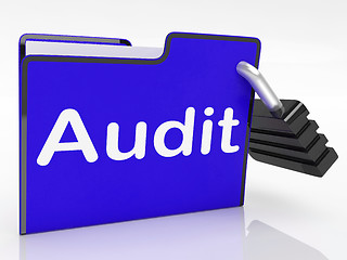 Image showing Audit Files Represents Inspection Organized And Organize