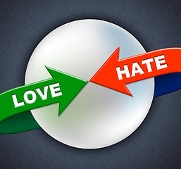 Image showing Love Hate Arrows Represents Compassion Passion And Adoration