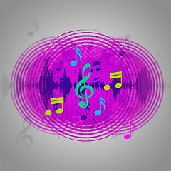 Image showing Purple Music Background Shows CD Record Or Pop\r