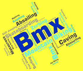 Image showing Bmx Bike Words Indicates Text Riding And Biking