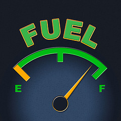 Image showing Fuel Gauge Represents Power Source And Dial