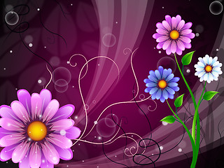 Image showing Flowers Background Shows Outdoors Flowering And Nature\r