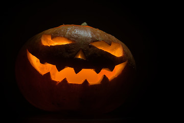 Image showing Halloween pumpkin on black