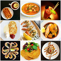 Image showing Cuisine of different countries collage