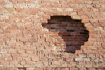 Image showing old grunge brick wall