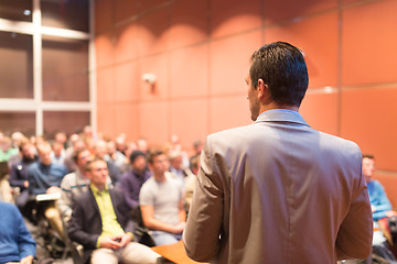 Image showing Speaker at Business Conference and Presentation.