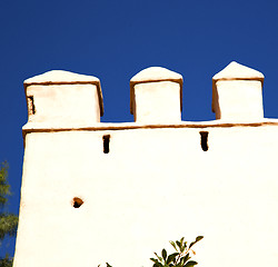 Image showing brown  old ruin in     construction  africa   morocco and sky  n