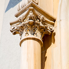 Image showing abstract old column in the  country  of europe italy and marble 