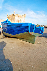 Image showing boat   in   africa  wood    and  abstract pier
