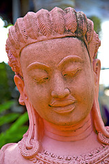 Image showing siddharta   in the temple pink     step     wat  palaces   