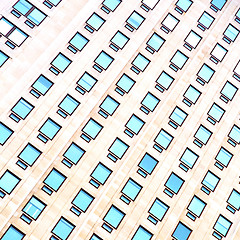 Image showing windows in the city of london home and office   skyscraper  buil