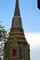 Image showing  thailand  bangkok in  rain   temple abstract cross colors  tree