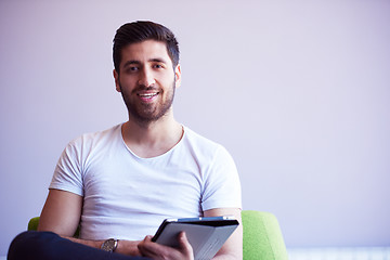 Image showing student working on tablet