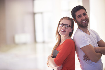 Image showing students couple standing together