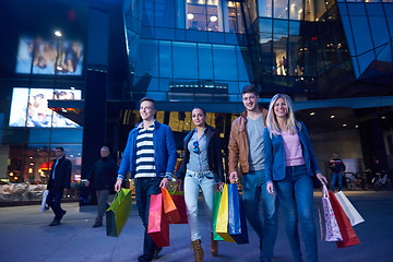 Image showing Group Of Friends Enjoying Shopping