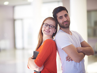 Image showing students couple standing together