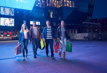 Image showing Group Of Friends Enjoying Shopping