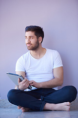 Image showing student working on tablet