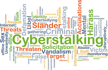 Image showing Cyberstalking background concept