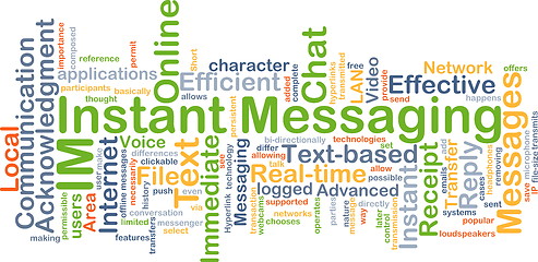 Image showing Instant messaging IM background concept