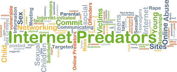 Image showing Internet predators background concept